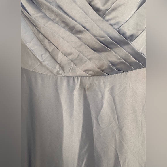 NEW Ieena Mac Duggal Surplice Bodice Split Sleeves Dress Periwinkle sz 6 #11256 - Picture 9 of 9